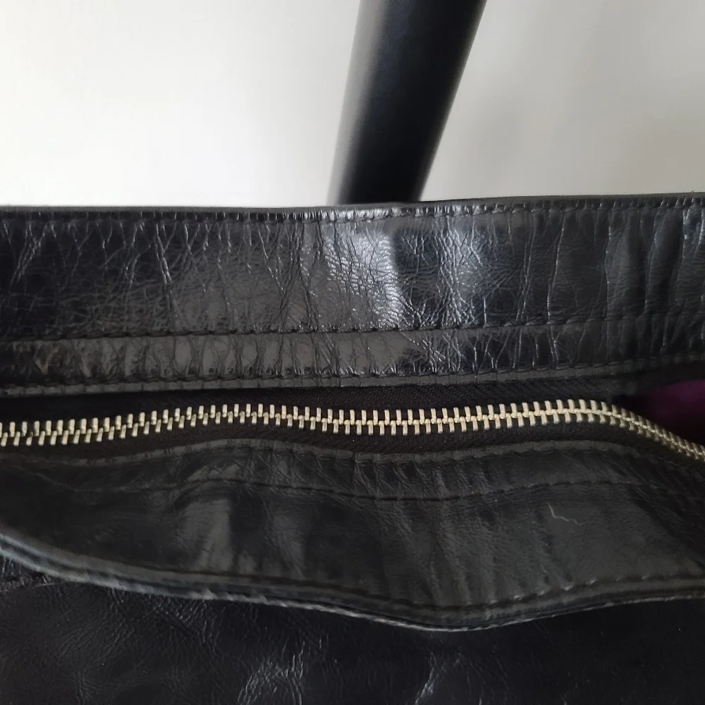 Coach Zoe Black Leather Hobo Shoulder Bag #F15478 - Picture 9 of 14